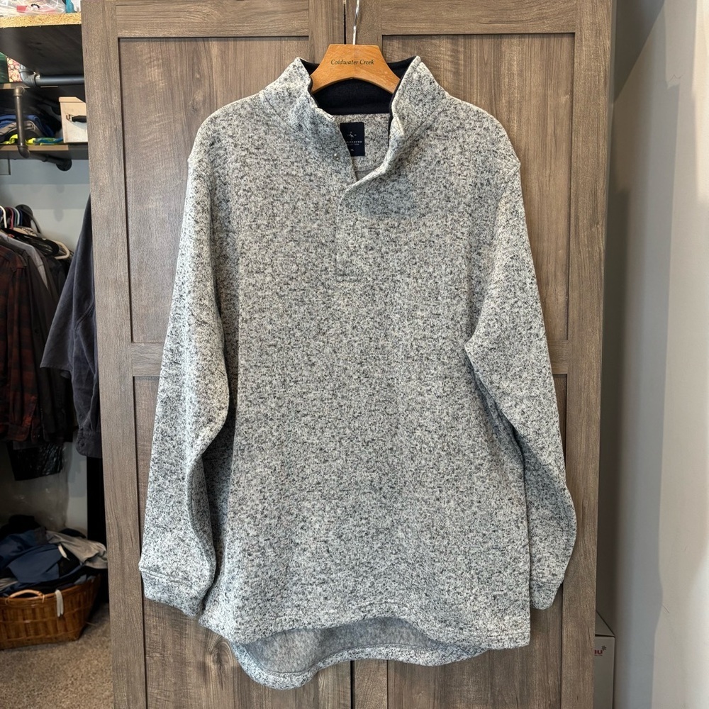 NWT Tailorbyrd Mens Snap Placket‎ Pullover Grey